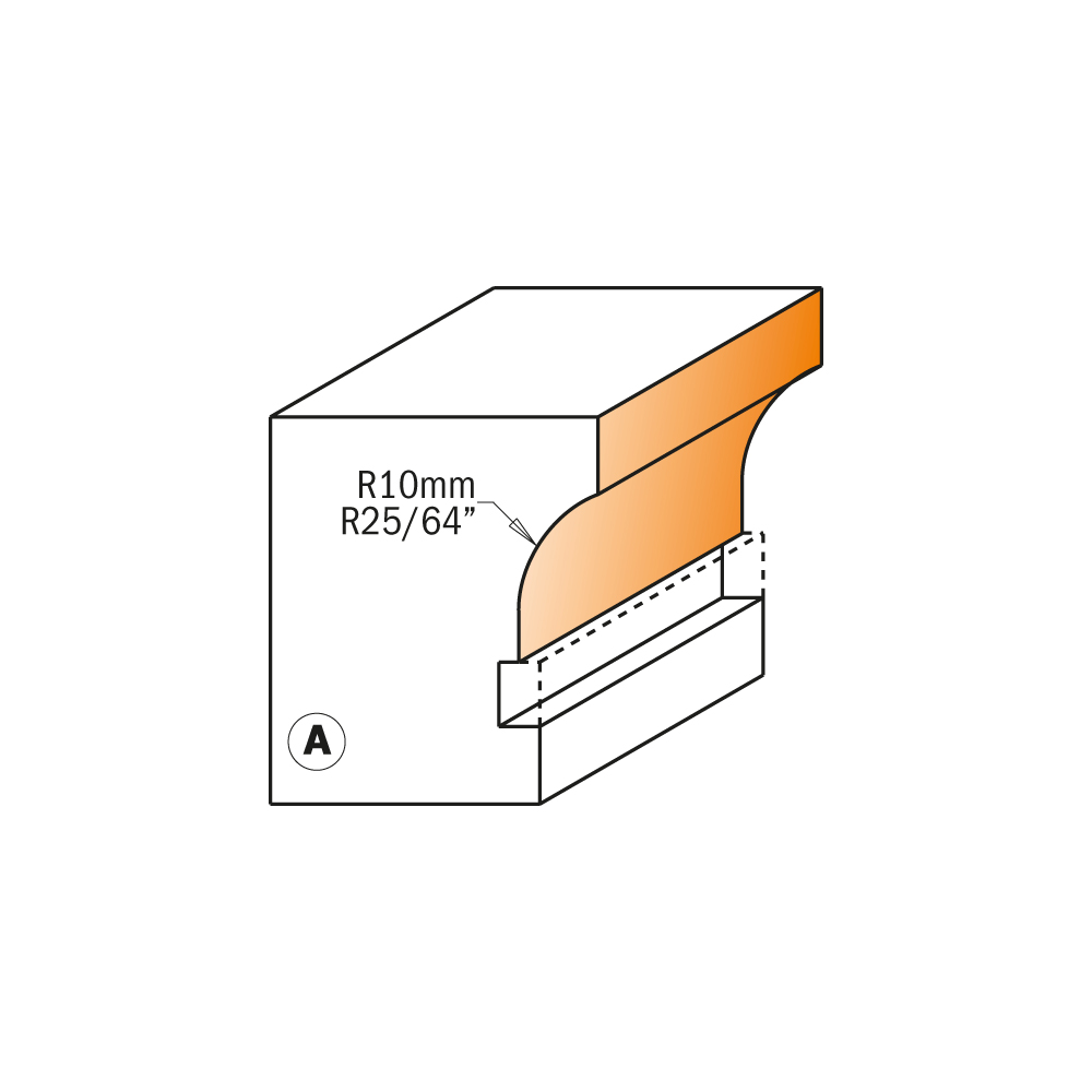 CMT Avrundingsfres, Radius 10mm