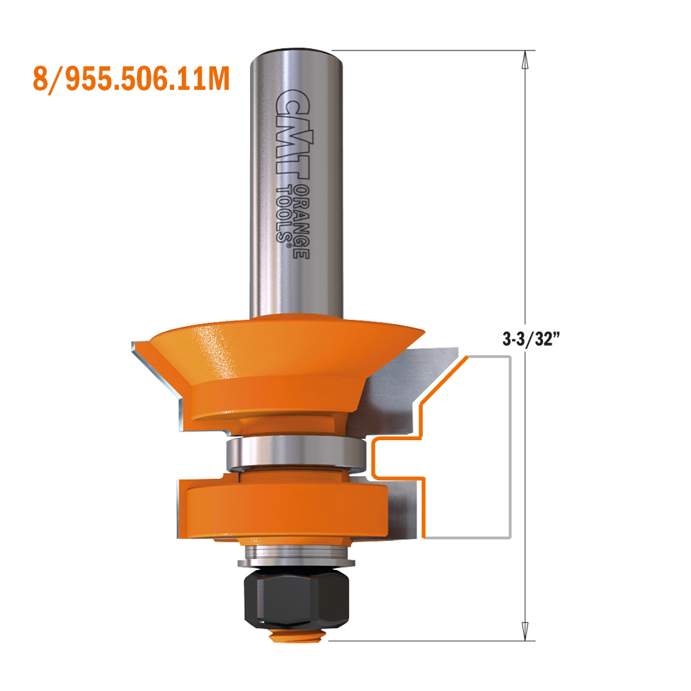 CMT V-fuge og not/fjær sett HM S=12mm