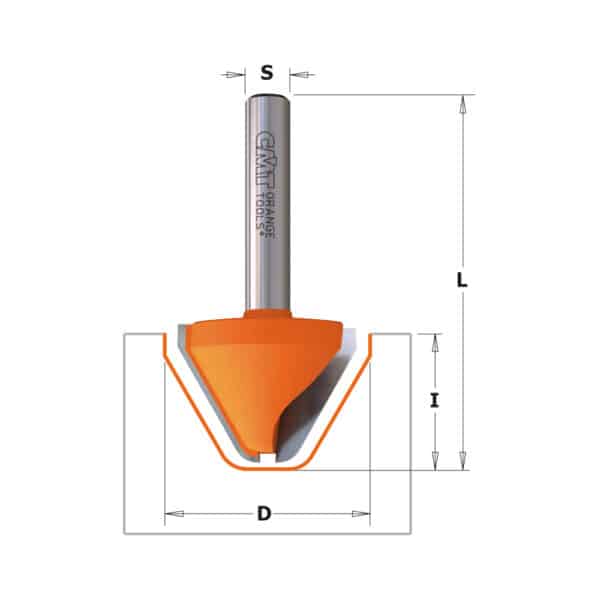 CMT Skriftfres HM(60°) S=12mm