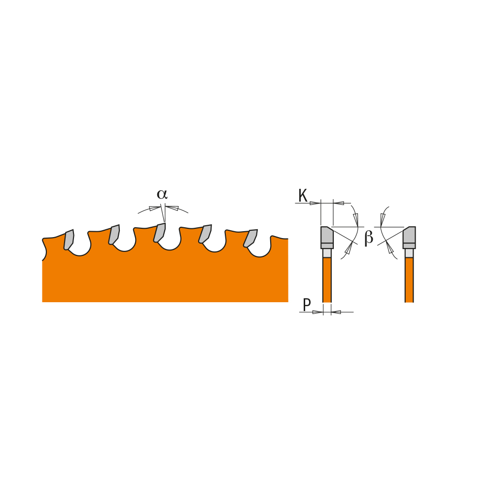 CMT Dry-cut sagblad for stål HW 355×2,2/1,8×25,4 Z=72 8°FWF