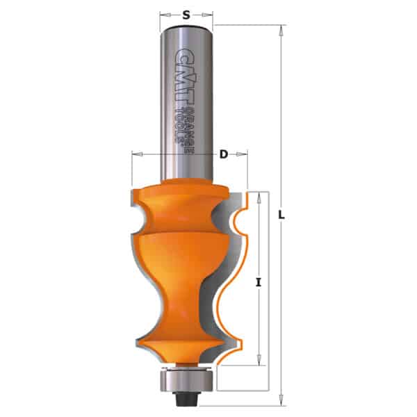 CMT Profilfres m/lager med 12mm tange