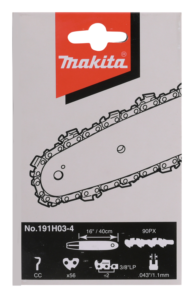 Makita Sagkjede: 56 ledd, 3/8, 1,1 mm 16″/400 mm