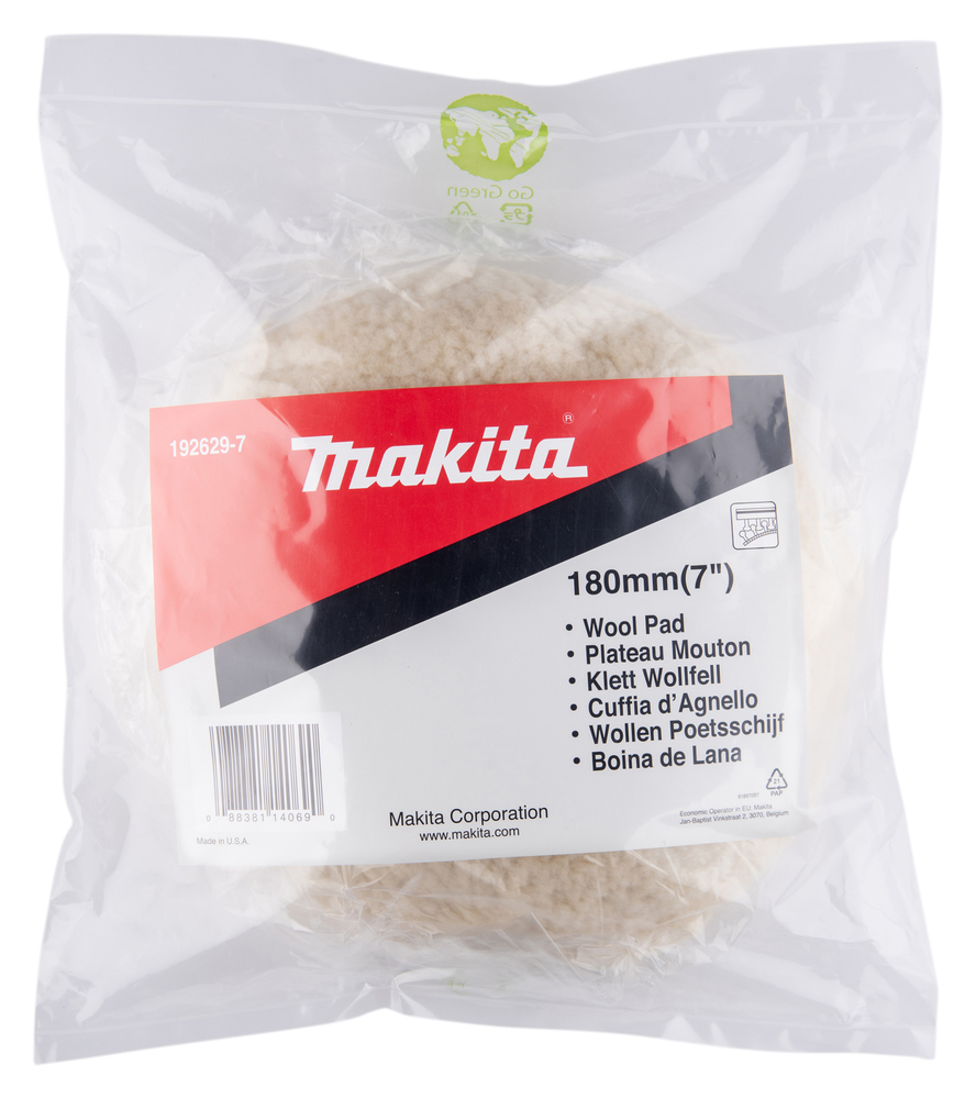 Makita Lammeullshette180mm Borrelås