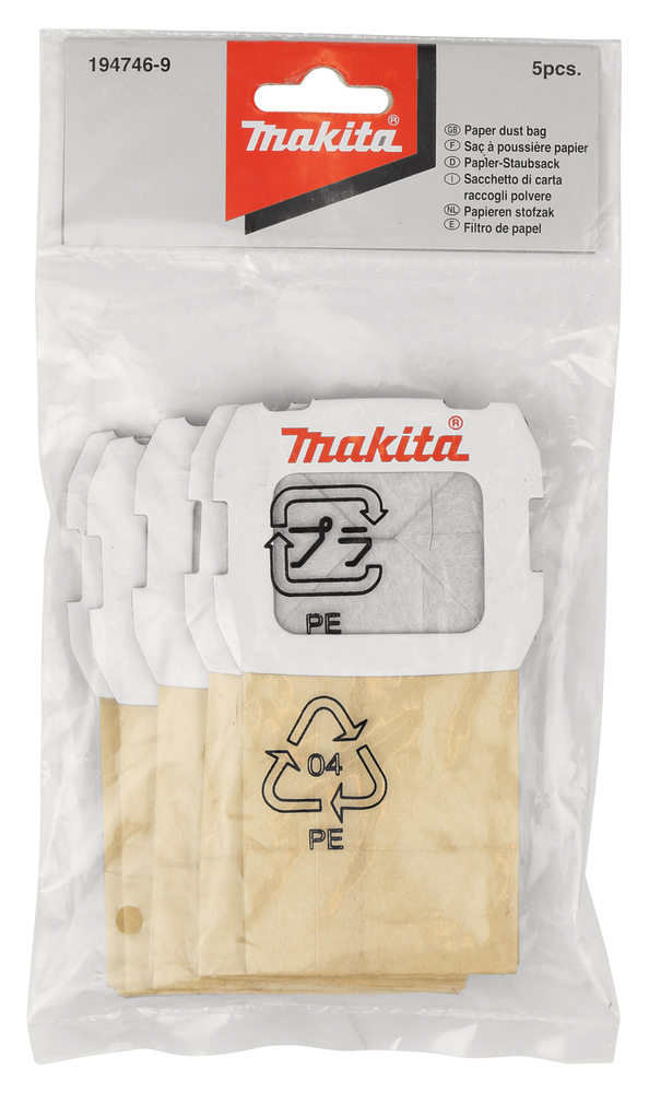 Makita Støvpose papir for eksentersliper( 5 stk.)