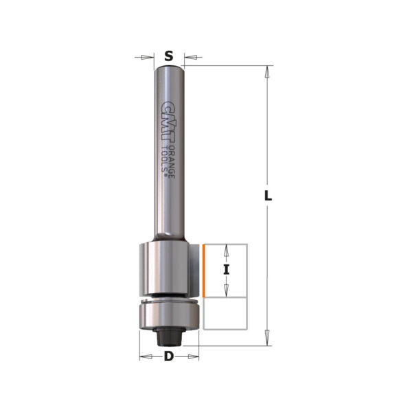 CMT Kantfres Diamant m/lager HM D=11 I=12,7 L=58 S=6 Z=2