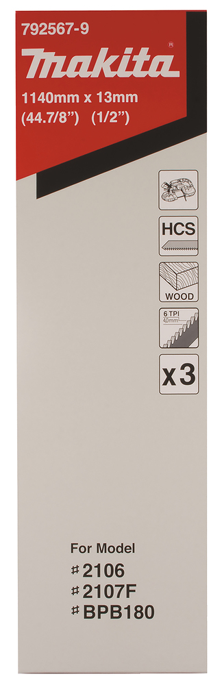 Makita Båndsagblad HCS 13×0,5x1140mm, tre