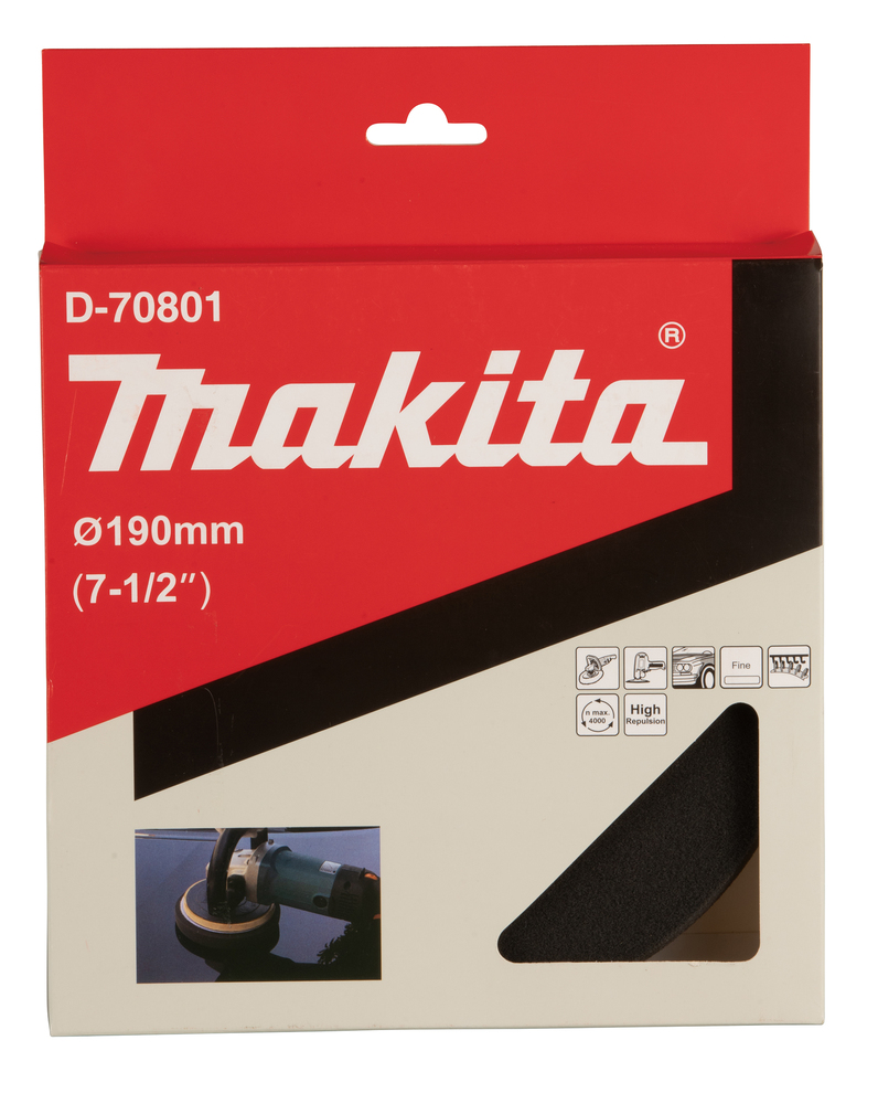 Makita Polerpad 190mm flat, myk