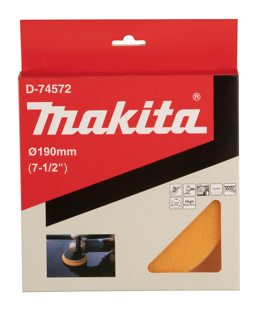 Makita Polerpad 190mm flat, hard/grov