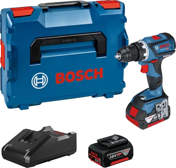 BOSCH bor/skrumaskin GSR 18VEC 2X5 Ah i L-BOXX