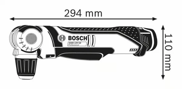 BOSCH Vinkelskrutrekker GWB 12V-10 SOLO L-BOXX