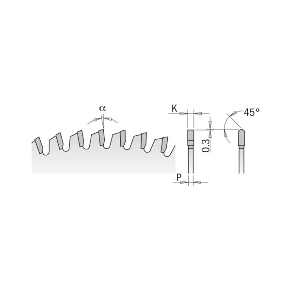 CMT K02403 Sagblad 83x15x1,1mm 24Z 5° ATB