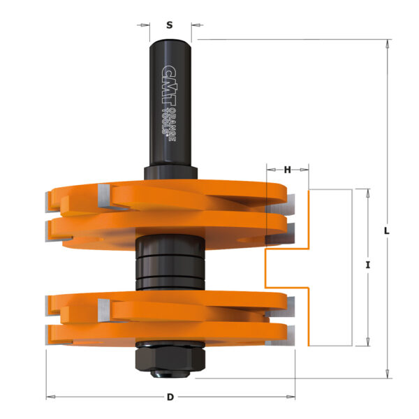 CMT 900.628.11 Tappe fresesett – 12mm tange