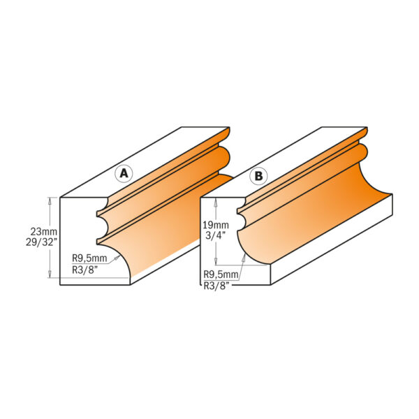 CMT 956.851.11 Listeprofilfres – 12mm tange