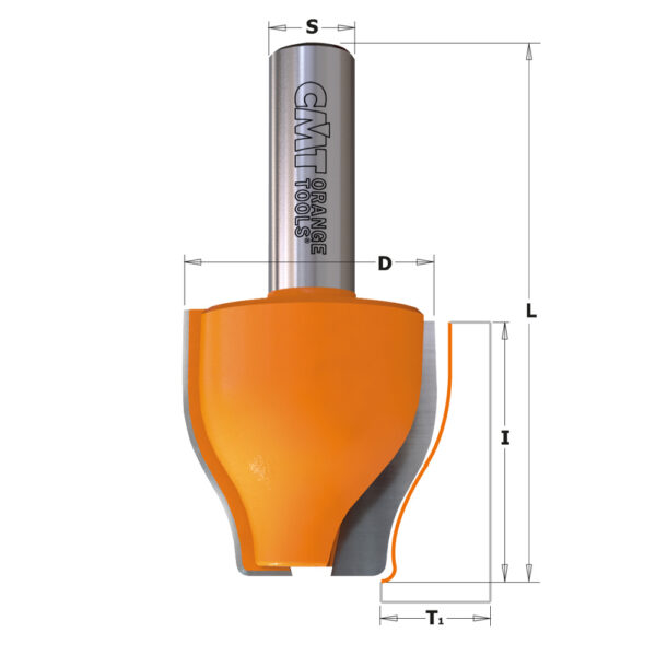 CMT 990.603.11 Vertikal hevet panelfres Profil C – 12mm tange