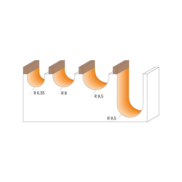 CMT 914.160.11B R=7,9mm Rundfres/hulkil med kulelager