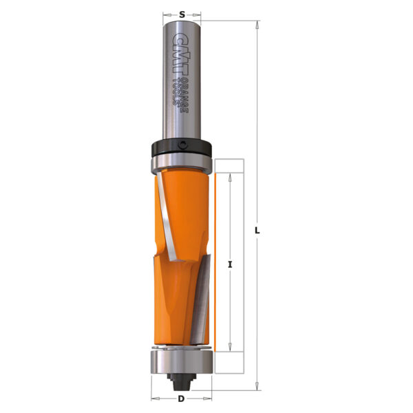 CMT 906.191.41B Super-duty fluch trim bit, for den beste finishen. Tange S=8mm