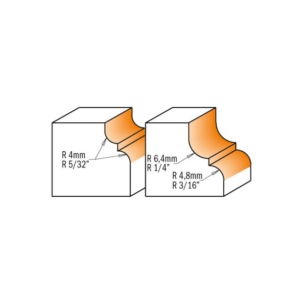 CMT 944.350.11 Profilfres m/lager – Klassisk Ogee