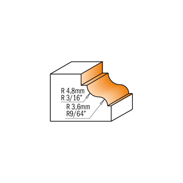 CMT 947.325.11 Profilfres m/lager -» Ogee with fillet»