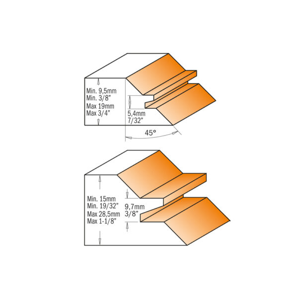 CMT 955.009.11 Gjæringsfres S=8mm