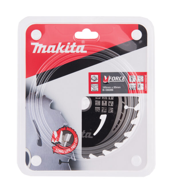 Makita B-08006 M-Force Sagblad T.C.T. 165x20mm 24Z