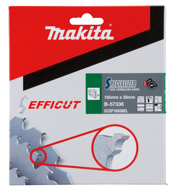 Makita B-57336 Specialized tre, mdf, laminat sagblad 165x20mm 56Z