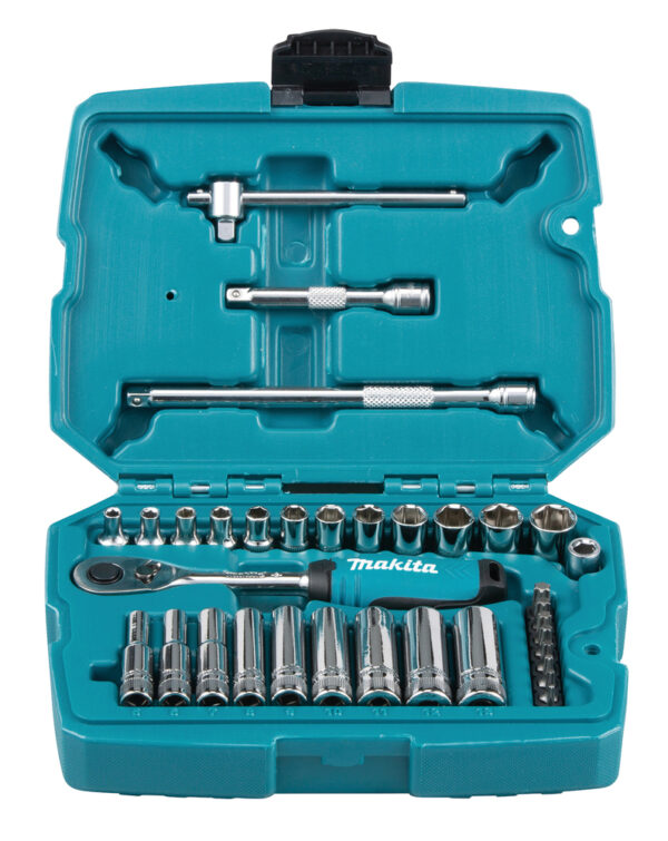 Makita B-65567 Skrallesett 4-13mm 1/4″ – 34 deler