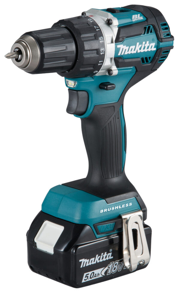 Makita DDF484RTJ Børsteløs drill inkludert 2x18V 5 Ah batterier og lader