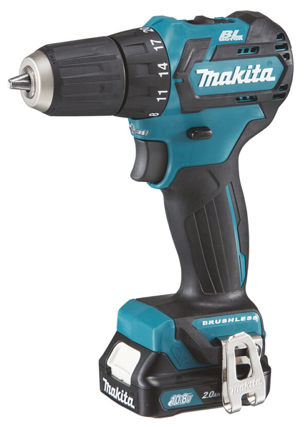 Makita DF332DSAJ 12V Borskrutrekker m/2×2,0Ah batterier i Makpac