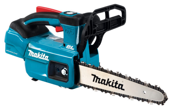 Makita DUC254CZ 18V Kjedesag med 25cm saglengde og carvingsverd. Uten batteri.