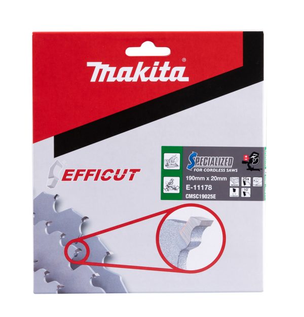 Makita E-11178 Sirkelsagblad Efficut T.C.T., 190 x 20 mm, 25 T