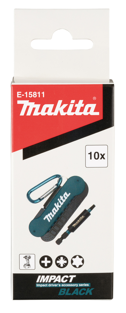 Makita E-15811 Impact Black bitssett 10 deler