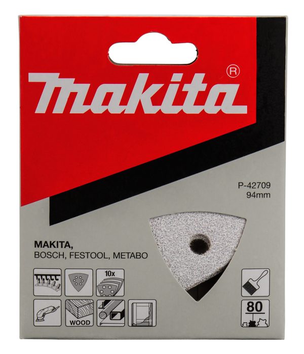 Makita P-42709 94mm Trekant slipepapir – Delta – K80