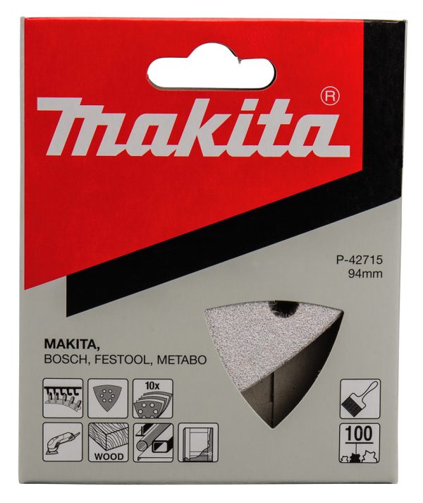 Makita P-42715 94mm Trekant slipepapir – Delta – K100