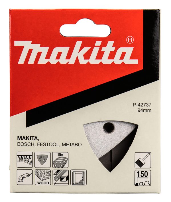 Makita P-42737 94mm Trekant slipepapir – Delta – K150