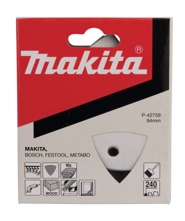 Makita P-42759 94mm Trekant slipepapir – Delta – K240