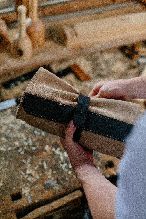 Kirschen Stemjernsett med bøkeskaft, lærfutteral 6-10-12-16-20-26mm