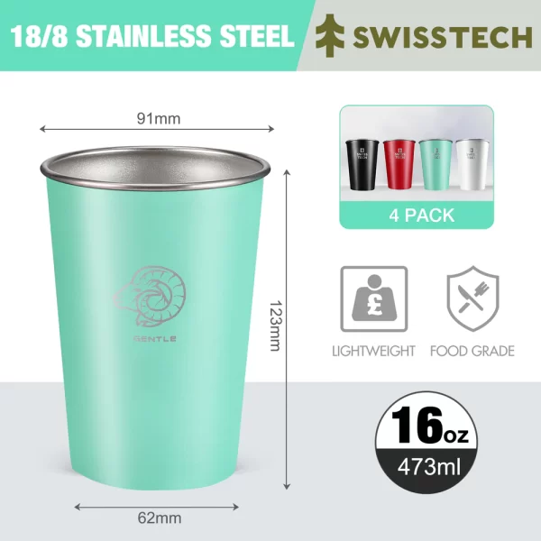 SWISSTECH Turkopp sett 4 stk. – 473ml