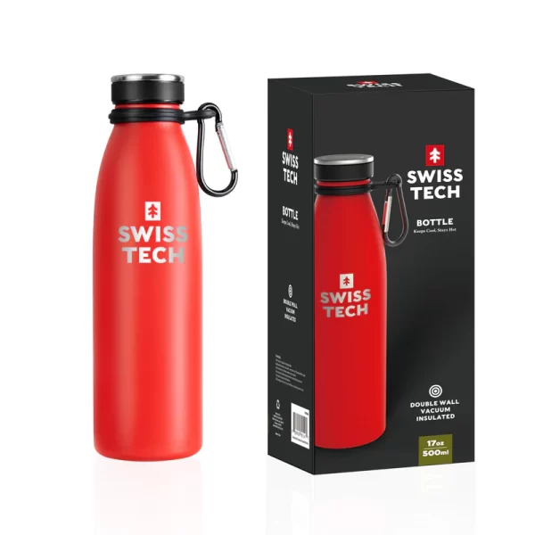 SWISSTECH Drikkeflaske 500ml – Rød